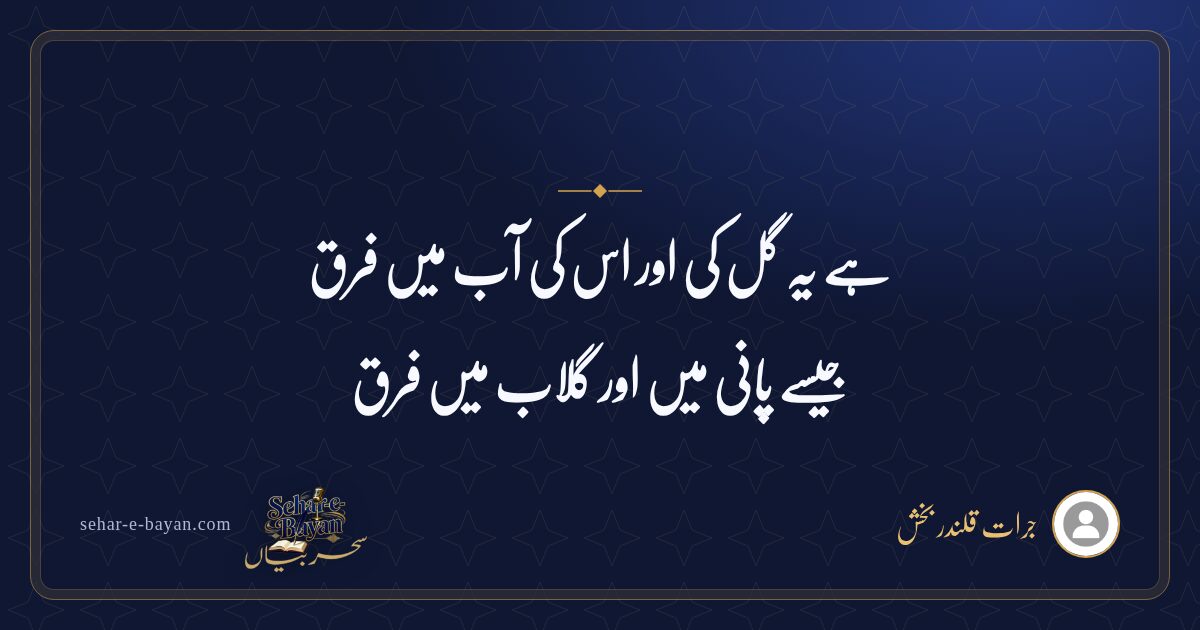 ہے یہ گل کی اور اس کی آب میں فرق — شیئر کارڈ