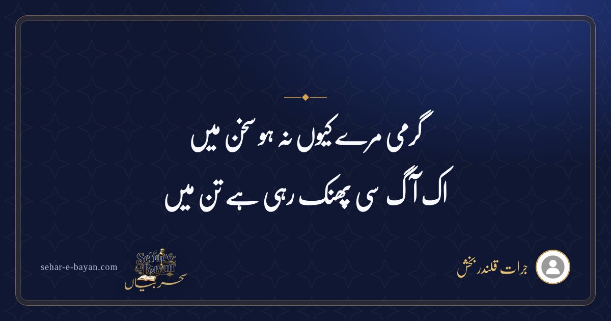 گرمی مرے کیوں نہ ہو سخن میں — شیئر کارڈ