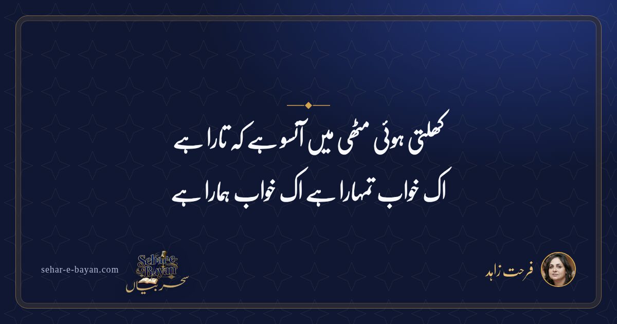 کھلتی ہوئی مٹھی میں آنسو ہے کہ تارا ہے — شیئر کارڈ